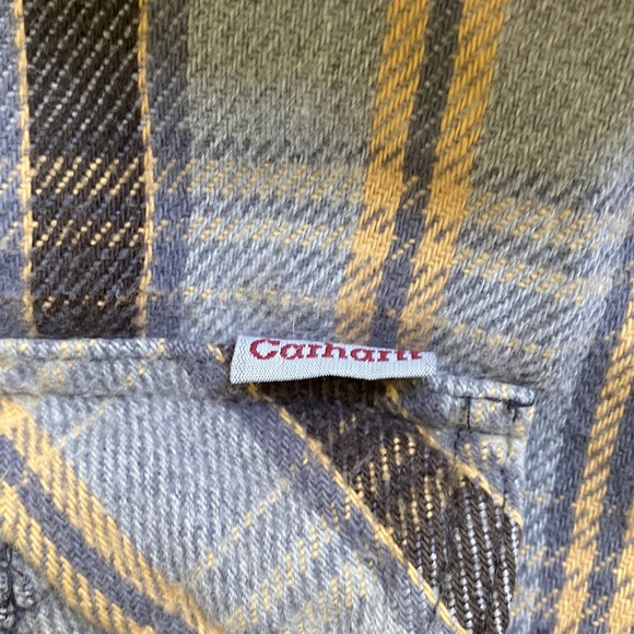 Carhartt Vintage Worn Men’s Flannel Button Down Shirt size Large - Picture 8 of 16